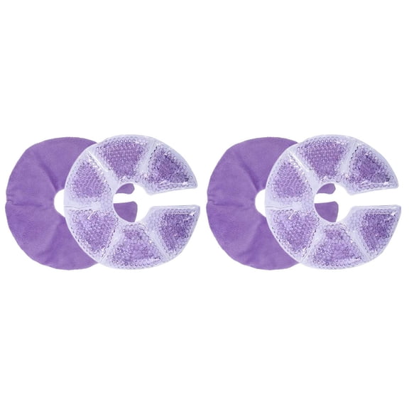 2Pcs Hot And Cold Breast Therapy Packs Improve Milk Flow Gel Cold Compress Reusable Heating Pads for Engorgement Clogged Ducts Nipple Pain Relief