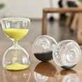 thumbnail image 1 of 2Pcs Hourglass Timer under $5! Yrmaups 5 Minute Glass Hourglass Timer, Circular Small Sand Timer for Desk, Creative Gift and Home Decor, Office Desk Ornament and Productivity Timer, 1 of 8