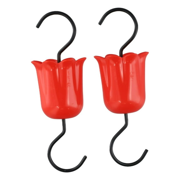 2Pcs Hummingbird Feeder Insect Guard- Outdoors Large Ant Moat With Hooks red Fangkenuo