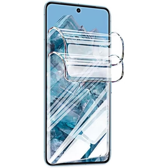 2Pcs Hydrogel Screen Protector for Google Pixel 6a, Upgraded Transparent Non-breakable TPU Screen Protector Film, HD Clear (Not Tempered Glass)