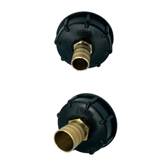 2Pcs IBC 1000L Water Tank Connector "" "" Brass Hose Pipe Adapter Parts