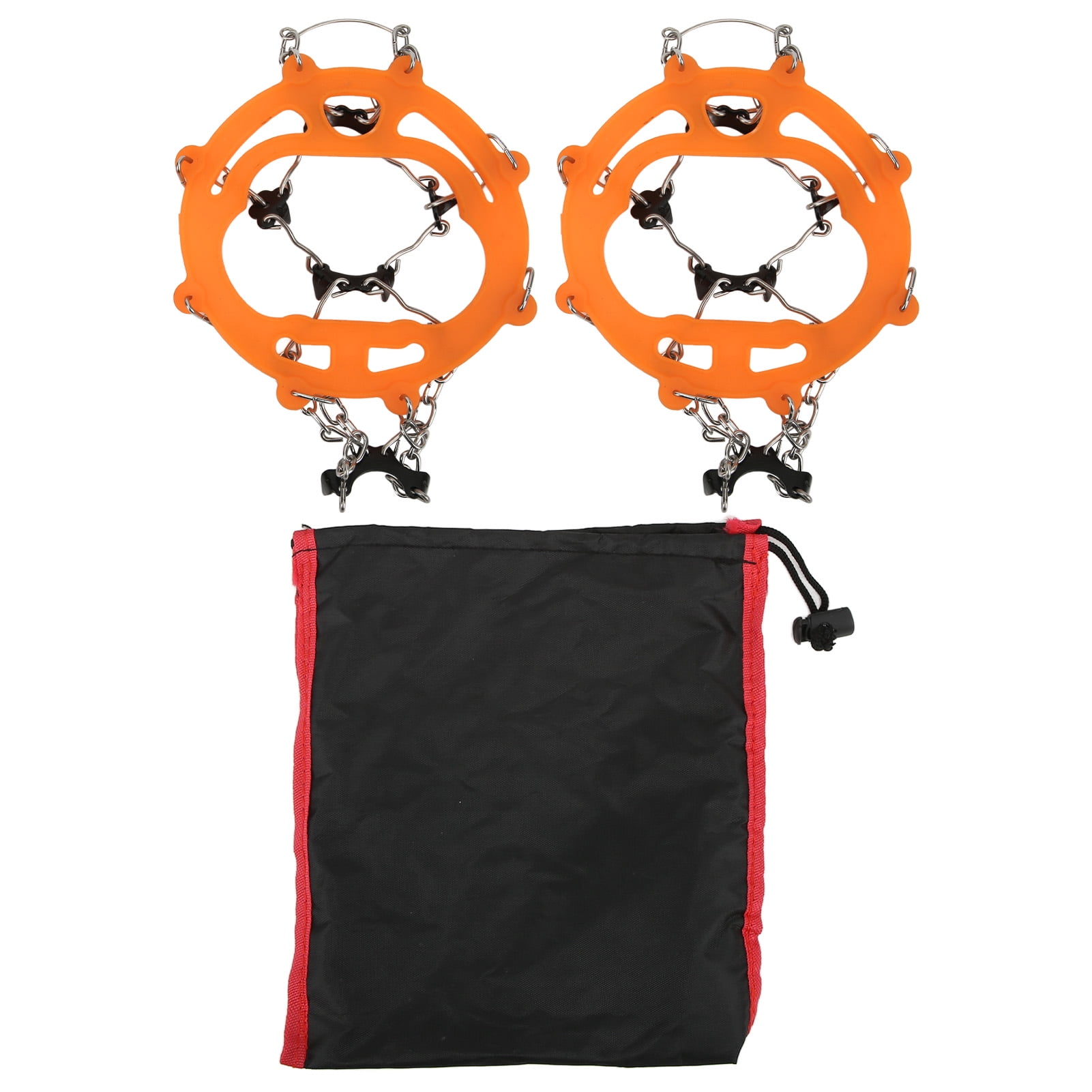 2Pcs Ice Traction Cleats Anti Skid Shoe Crampon Cover Snow Grips with 8