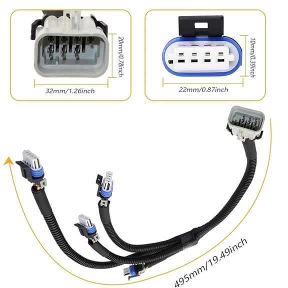 2Pcs Ignition Coil Harness Connector DAC044 12558693 For LQ9 LQ4 LS2 LS7 LSX