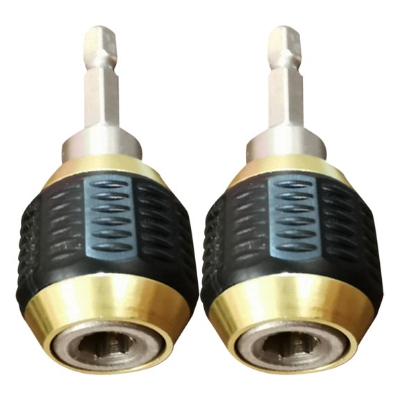 2Pcs Impact Driver Socket Adapter Drill Chuck Fast Change Tool for Guitar and Workshop Use