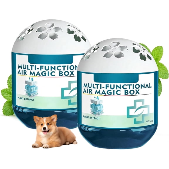 2Pcs Indoor Air Purification Dust Removal Magic Box,Automatic Dust Collection Air Box for Home,Odor Eliminator Air Freshener,Automatic Air Essence Box for Home,Bathroom(RL)