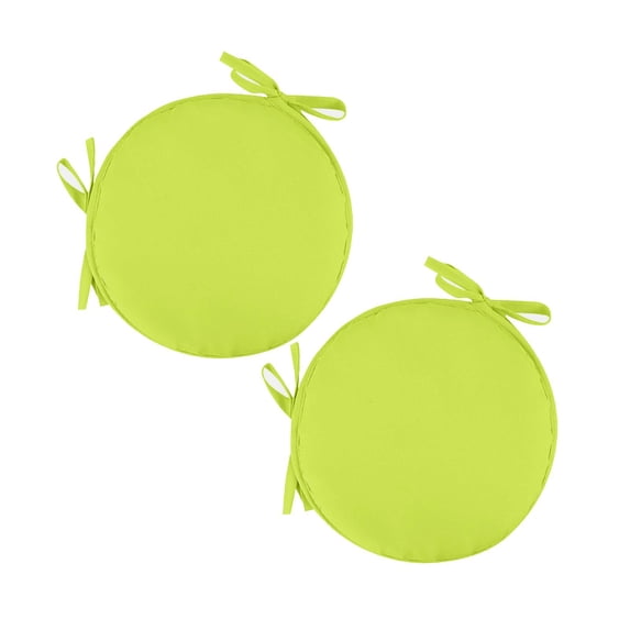 2Pcs Indoor/Outdoor Chair Pads with Ties,Round Seat Cushions Garden Patio Home Cushions,Non- Stool Seat Pad 11.8x11.8"
