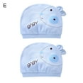 thumbnail image 1 of 2Pcs Infant Hat Breathable All Matched Cotton Cartoon Comfortable Newborn Beanie Baby Accessories, 1 of 8