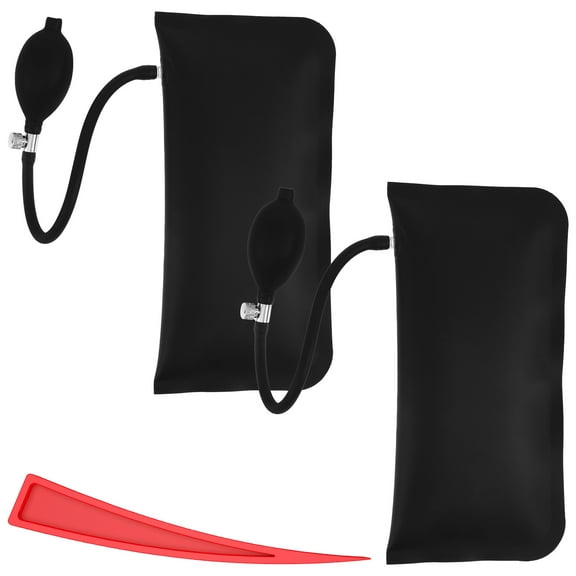 2Pcs Inflatable Air Shim with Pry Bar Effortless Air Lifting Bag 150kg Load Bearing Air Bag Pump Kit Multifunctional Inflatable Shim Bag for Door Window Installation