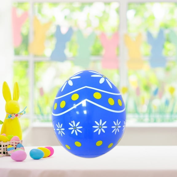 2Pcs Inflatable Easter Egg Rabbit Decorations, Cute Festive Holiday Blow Up Pendant Props, Weatherproof Durable Easy Setup Outdoor Yard Patio Garden Hanging Ornaments for Spring Easter Party