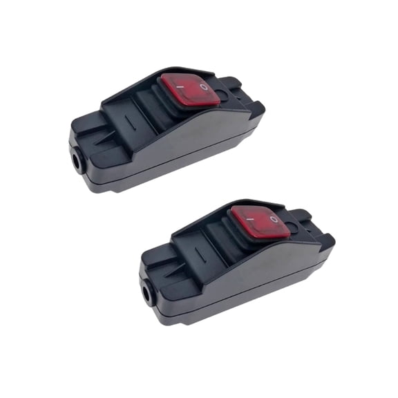 2Pcs Inline Cord Switches Dustproof Waterproof Heavy Duty Cord Button Switches