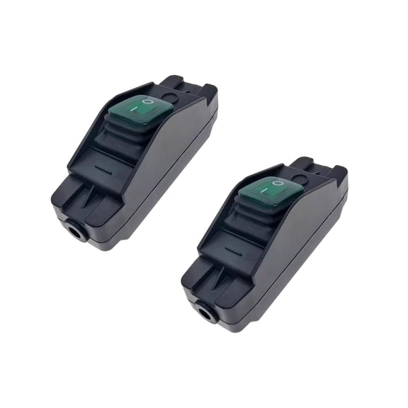 2Pcs Inline Cord Switches with LED Indicators Dustproof Waterproof On/Off Large Current Inline Cable Rocker Switches