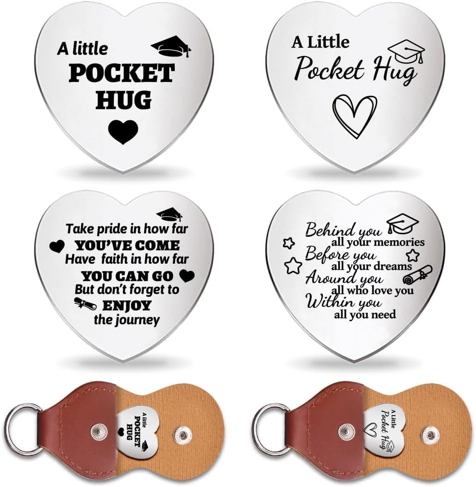 2Pcs Inspirational Pocket Hug Token with Key Chains for Graduate Gift ...