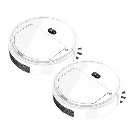 2Pcs Intelligent Robot Vacuum Cleaner Ultra Thin Low Operation and Multiple Cleaning Modes 60Min Robot Sweeper for Pet Hair and Hard Floors Sweeping Robot Happy 2026!