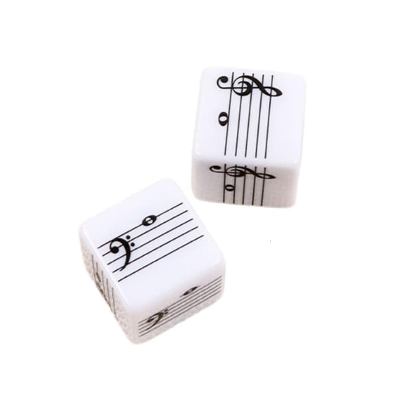 2Pcs Interactive Learning Dices For Music Education Designed To Teach Notes And Scores To Youngly Learners Ages 3 And Up