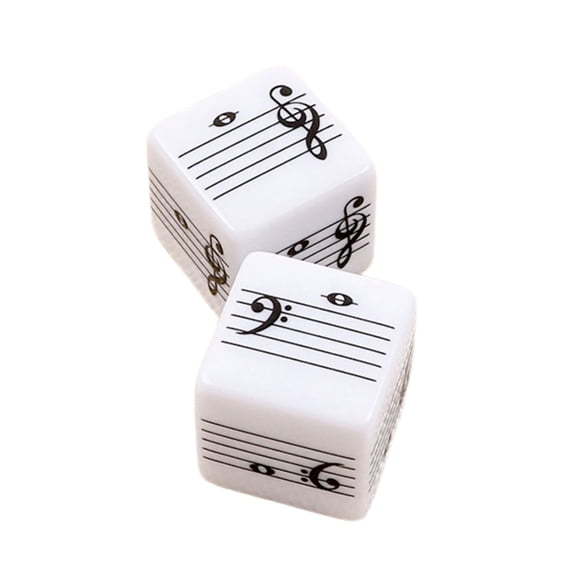 2Pcs Interactive Learning Dices For Music Education Designed To Teach Notes And Scores To Youngly Learners Ages 3 And Up
