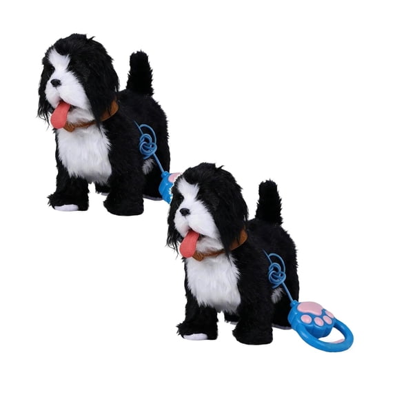 2Pcs Interactive Robotic Puppy Biomechanical with Sensors Sound Mimicking Realistic Barking & Licking Actions Electric Plush Toys 8.7" Birthday Gift Happy 2026!