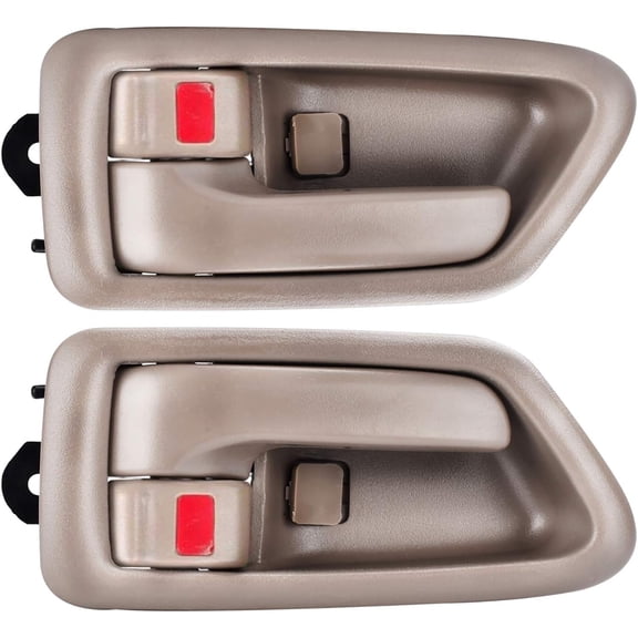 2Pcs Interior Door Handles, Front Rear Driver & Passenger Side Replacements for 1997 1998 1999 2000 2001 Toyota Camry, Replaces# 69206-AA010-E0, 69205-AA010-E0, Beige