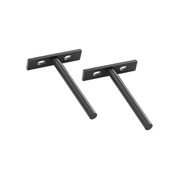 2Pcs Iron Wall Brackets Concealed Shelf Support Rustproof Heavy Duty Floating Shelf Brackets Furniture Hardware
