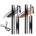 thumbnail image 1 of 2Pcs Iron Wand Mascara with Eyelash Curler, Black Washable Metal Mascara, Lasting 3D Curling Eyelashes, Waterproof Smudge-proof, Natural Thick Clear Lashes-looking, Black+Brown, 1 of 9
