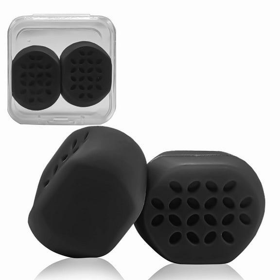 2Pcs Jawline Exerciser for Men & Women, Jaw Strengthener, Make Your Face More Three-Dimensional (Black)