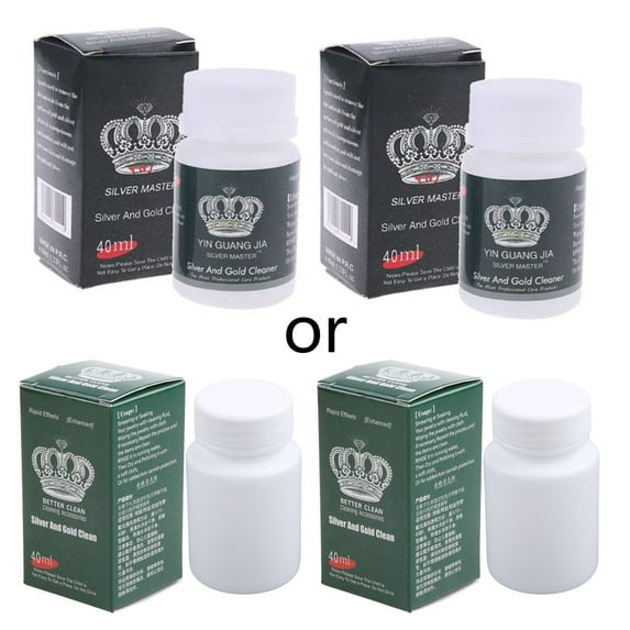 2Pcs Jewelry Cleaning Versatile Rust Remover Anti Tarnish Protection Ring Diamond Rust Detergent 40ml Silver Gold Clean