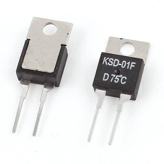 2Pcs KSD-01F H75C 75C N.C Normal Closed Temperature Control Switch Thermostat