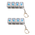 thumbnail image 1 of 2Pcs Keyboard Fidget Toy, Mechanical Key Clicker with Clicky Sound, Portable Stress Relief Gift for Adults, Clear Transparent Keycaps ( No LED), 1 of 7