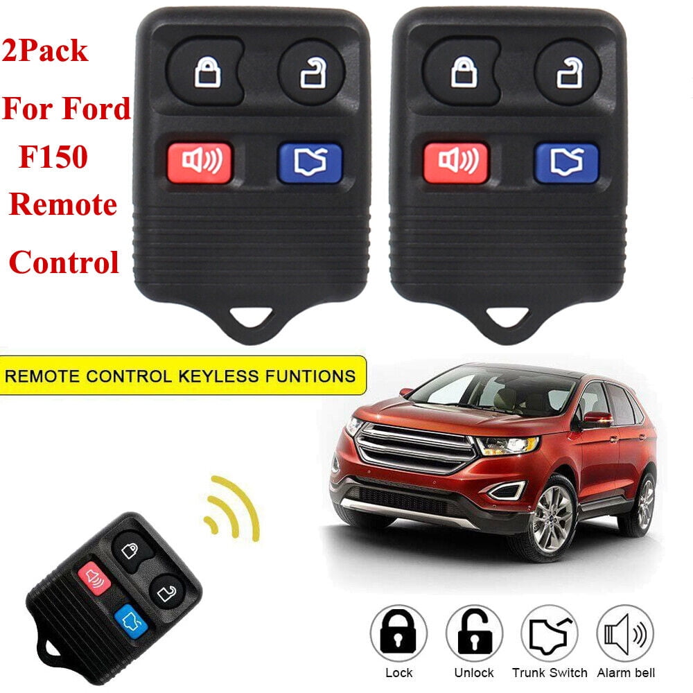 2Pcs Keyless Option Replacement Keyless Entry Remote Control Key 4 Button  Fob Clicker Transmitter for Ford Mercury Lincoln 