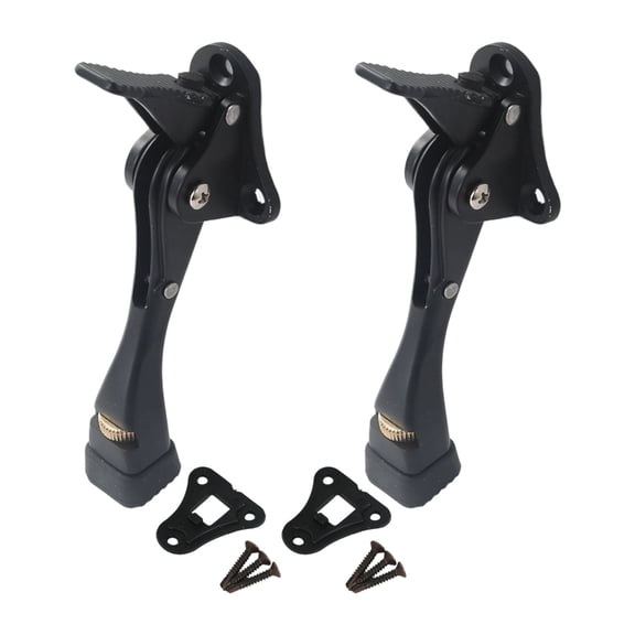 2Pcs Kickdown Door Stop Zincs Alloy Doorstop Adjustable Door Holder