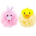 thumbnail image 1 of 2Pcs Kids Baby Bath Sponge, Mesh Pouf Shower Sponge Soft Exfoliating Shower Luffas for Silky Skin ,with Cute Stuffed Animal Design, 1 of 3