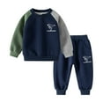 thumbnail image 1 of 2Pcs Kids Boy Sweatsuit Child Cotton Long Sleeve Outfits Set Sport Tracksuit Tops + Sweatpants Size 1-5T, 1 of 9