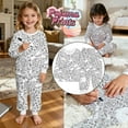 thumbnail image 1 of 2Pcs Kids Christmas Pajamas Diy Coloring Sets Girls Boys Valentines Long Sleeve Shirts Tops Pants Lounge Set Fall Baby Clothes Carnival Birthday New Year Gifts For Grandkids 2-9Y #02 White,3Y, 1 of 7