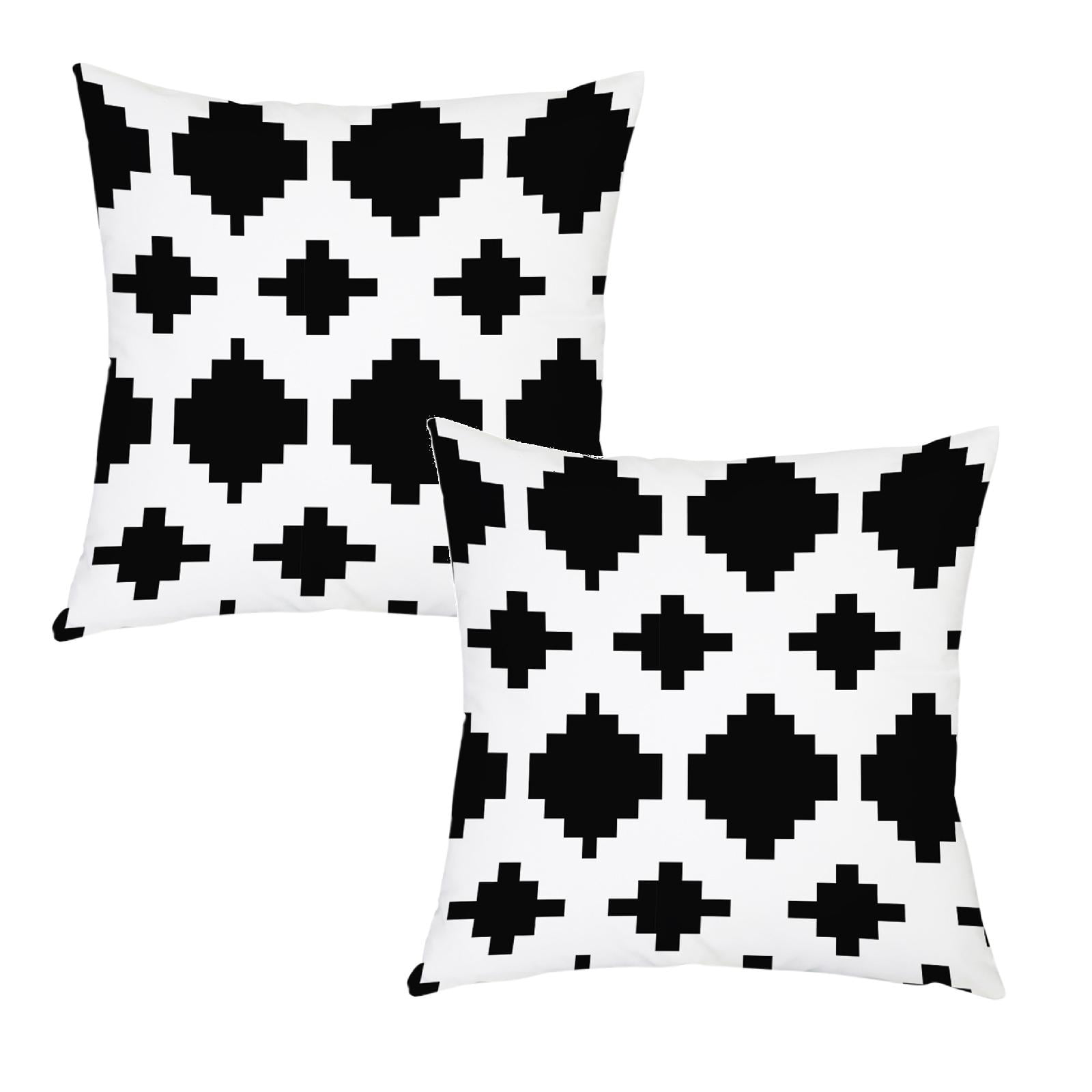 2PCS King Size Bean Bag Chair Simple Black White Pillow Cover Peach