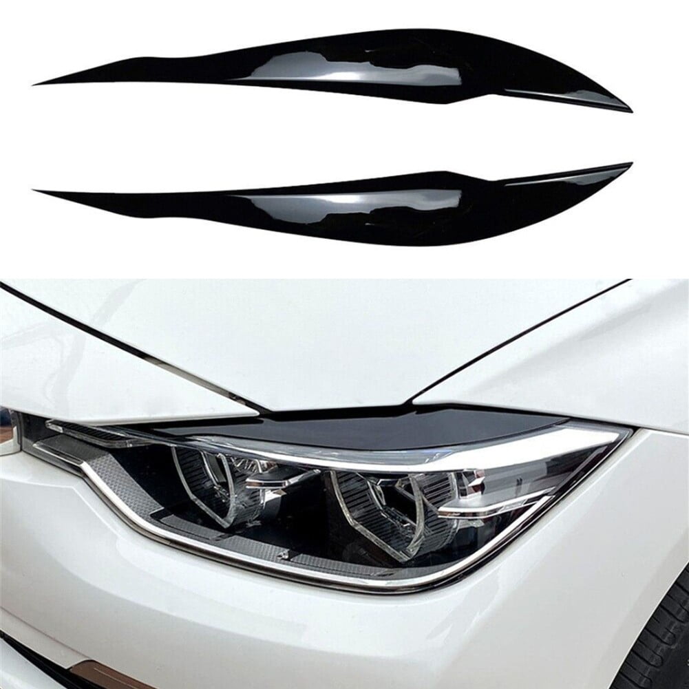2Pcs/Kit Headlight Cover Eyelid Gloss Black Eyebrow For Bmw F30 F31 ...