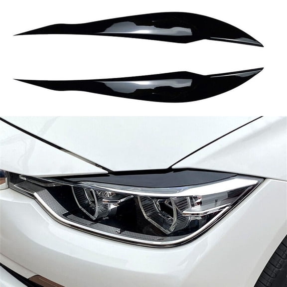 2Pcs/Kit Headlight Cover Eyelid Gloss Black Eyebrow For Bmw F30 F31 318I 320I 2012-2018 Replace Auto Accessories