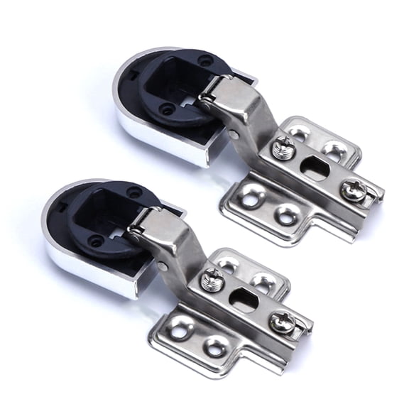 2Pcs Kitchen Cupboard Glass Door Hinge Clip Wine Cabinet Doors Damping Hinge Hardware Smooth Motion Buffer Enduring