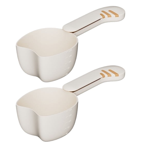 2Pcs Kitchen Cute Cat Shape Plastic Rice Measuring for Scooping Rice, Dry, Liquid Ingredient