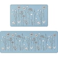 thumbnail image 1 of 2Pcs Kitchen Mat, Cushioned Kitchen Rugs and Mats, Non-Slip Waterproof Comfort Standing Kitchen Floor Mat for Kitchen, Floor Home, Office, Sink 17"x47"+17"x29" (Blue), 1 of 6