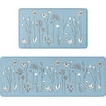 thumbnail image 1 of 2Pcs Kitchen Mat, Cushioned Kitchen Rugs and Mats, Non-Slip Waterproof Comfort Standing Kitchen Floor Mat for Kitchen, Floor Home, Office, Sink 17"x47"+17"x29" (Blue), 1 of 6