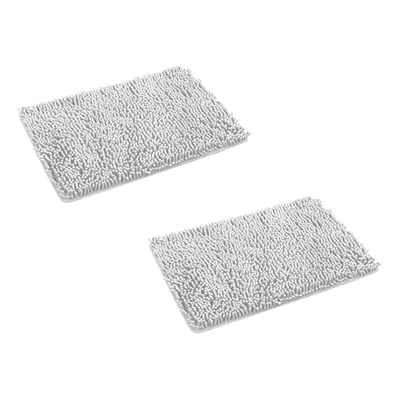2Pcs Kitchen Mat Fluffy Bathroom Rugs Light Bath Mats Bathroom Rug Non Bathroom Mat Soft Comfortable Furry Durable Thickened Bathroom Rug Machine Washable For Floor 28X18In Carpet