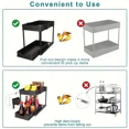 thumbnail image 1 of 2Pcs Kitchen Sink Organizer Rack Plastic Lacquered Tiered Shelf, 1 of 5