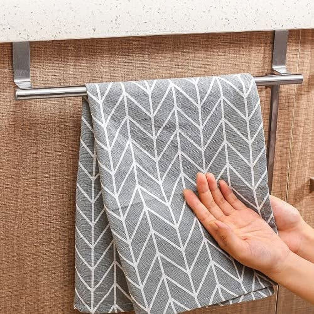 2Pcs Kitchen Towel Rack — Kitchen Tea Towel Holder for Cupboard