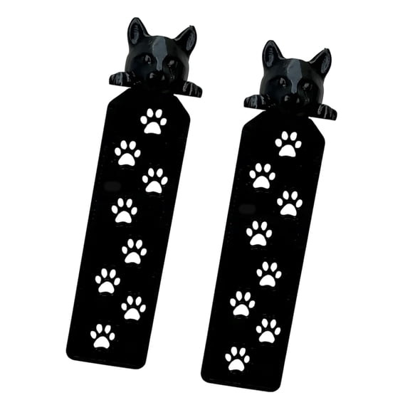 2Pcs Kitten Shaped Plastic Bookmarks Textbook Fiction Page Holder Reading Aid For Books Diaries Journal Notebook Planner