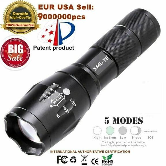 2Pcs LED 50,000 Lumens Flashlights