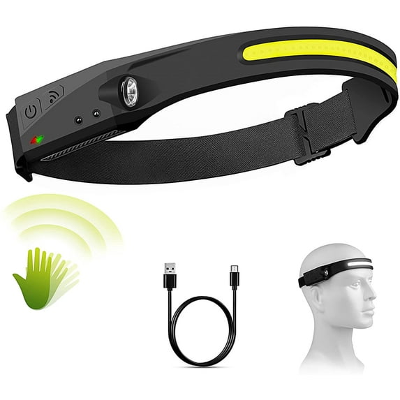 2Pcs LED Headlamp Rechargeable Headlamps Head Flashlight