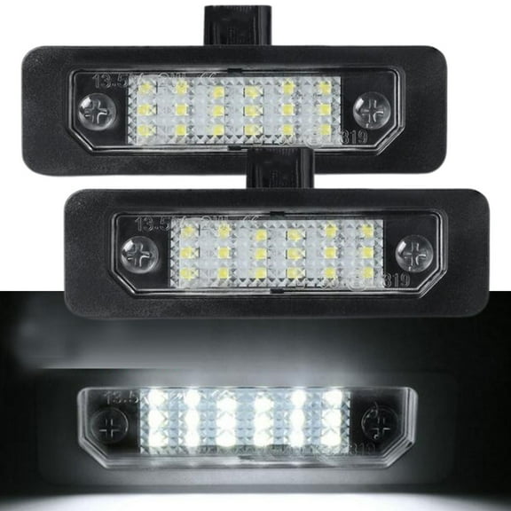 2Pcs LED License Plate Lights Tag Lamp DC 12V For Ford For Focus For Fusion