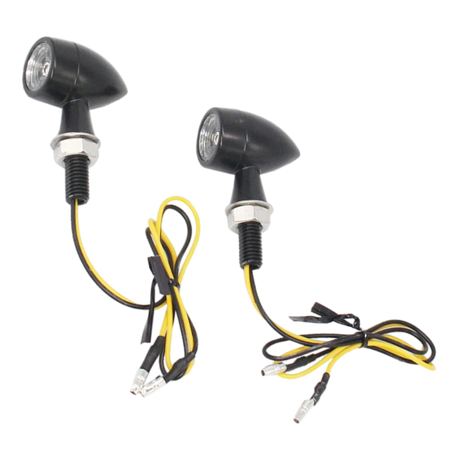 2Pcs LED Lights ,Universal Waterproof ,Mini Shape Micro Motorcycle Indicators Rear Tail Lamp for 8mm Motorbike