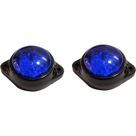 2Pcs LED Trailer Tail Lights 4Inch 24LED Round Amber Turn Signal Black Rubber Ring Truck Tail Lights Stop Brake Marker Light for 12V, RV, Truck Tail Lights, UTV, Truck, Tractor, Trailer