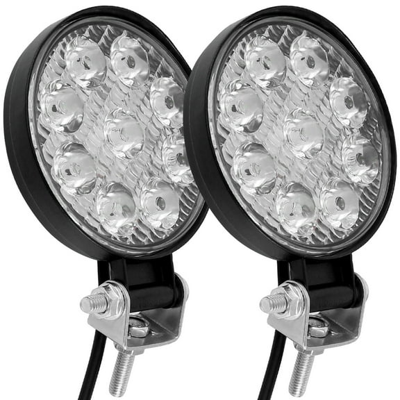 2Pcs LED Work Light 480W Car Truck LED Headlight Round LED Light 6000K 5000LM Headlamp for Off-road Auto Car Van Truck SUV Working Driving Lights