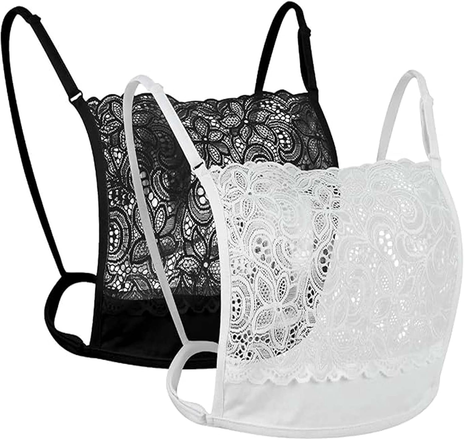 Modesty Overlay 2Pcs Lady Mock Camisole Bra Insert Overlay Modesty Panel Vest Wearable ...
